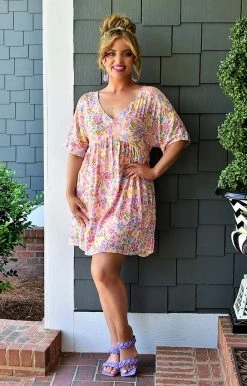 Andree - 8743-15 - 5922 DRESSES Awaiting Answers Print Dress - Multi