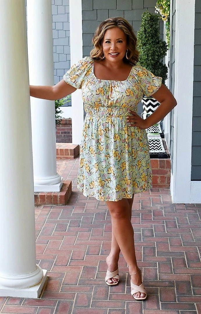 143 Story - DM7722A - 6922 Casual Dresses No Looking Back Floral Dress - Blue/Multi 2 143 Story - DM7722A - 6922 Casual Dresses No Looking Back Floral Dress - Blue/Multi