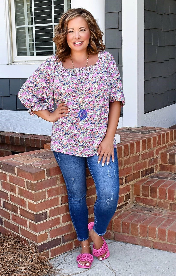 Staccato - 18546B-PP - 62522 TOPS Take You There Floral Top - Multi 2 Staccato - 18546B-PP - 62522 TOPS Take You There Floral Top - Multi