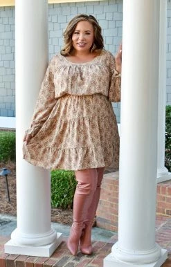 Cozy Casual - YD1230C - 112521 Country Roads Floral Dress - Cream DRESSES