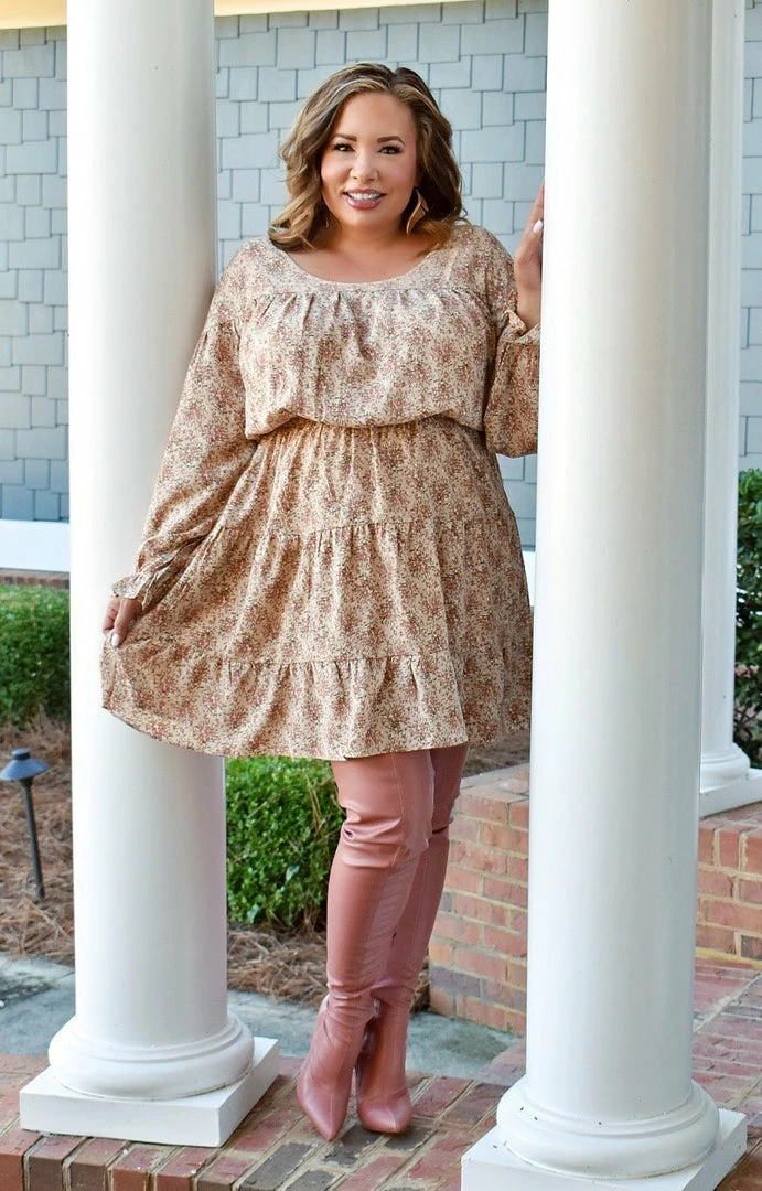 Cozy Casual - YD1230C - 112521 Country Roads Floral Dress - Cream DRESSES 1 Cozy Casual - YD1230C - 112521 Country Roads Floral Dress - Cream DRESSES