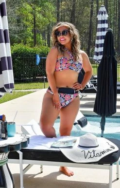 Unique Vintage - CZ198 - 33022 Bon Voyage Floral Bikini Top - Black/Multi 6 Unique Vintage - CZ198 - 33022 Bon Voyage Floral Bikini Top - Black/Multi