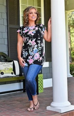 Impexsa Corp - LINDA-94 - 41422 Spring Fling Sandal - Black SHOES