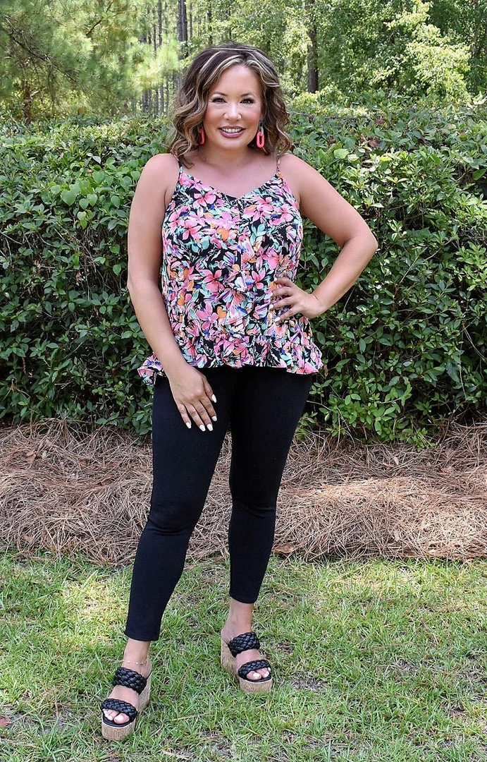 Staccato - 18392A-PP - 62822 Absolutely Certain Floral Top - Black/Multi TOPS 2 Staccato - 18392A-PP - 62822 Absolutely Certain Floral Top - Black/Multi TOPS