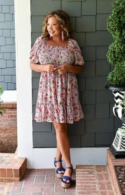 First Love - D11280 - 71822 Playing Mind Games Floral Dress - Hot Pink 7 First Love - D11280 - 71822 Playing Mind Games Floral Dress - Hot Pink