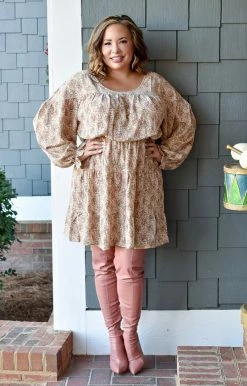 Cozy Casual - YD1230C - 112521 Country Roads Floral Dress - Cream DRESSES