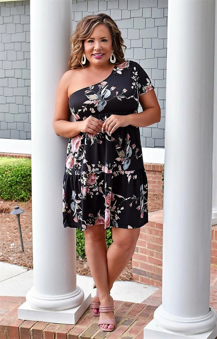 Heimish - BL-SD1313S - 32722 On Arrival Floral Dress - Black DRESSES 1 Heimish - BL-SD1313S - 32722 On Arrival Floral Dress - Black DRESSES