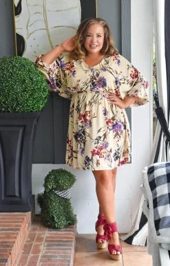 Andree - 7-397-3 - 11121 DRESSES If Tomorrow Never Comes Floral Dress - Cream