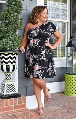 Heimish - BL-SD1313S - 32722 On Arrival Floral Dress - Black DRESSES