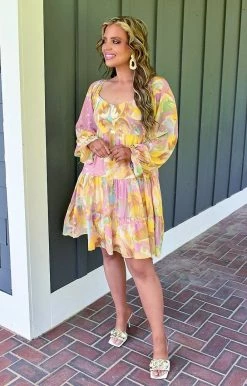 Flying Tomato - ID18619-PP - 42922 Always Classy Print Dress - Multi