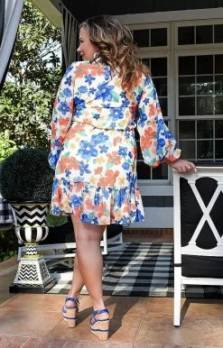 Jealous Tomato - ID18607-PP - 3122 On A Mission Floral Dress - White/Multi