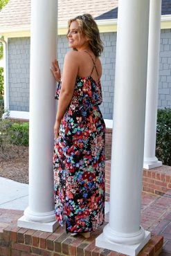 Heimish - BL-ED5008-15 - 4422 DRESSES Romantic Feelings Floral Maxi Dress - Black 6 Heimish - BL-ED5008-15 - 4422 DRESSES Romantic Feelings Floral Maxi Dress - Black