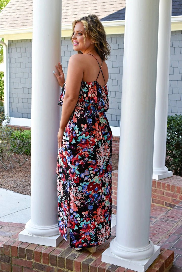 Heimish - BL-ED5008-15 - 4422 DRESSES Romantic Feelings Floral Maxi Dress - Black 3 Heimish - BL-ED5008-15 - 4422 DRESSES Romantic Feelings Floral Maxi Dress - Black