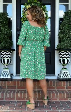 First Love - D11813 - 72122 DRESSES Make Your Life Easy Floral Dress - Green 6 First Love - D11813 - 72122 DRESSES Make Your Life Easy Floral Dress - Green