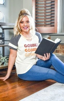 Southern Grace - 4929GGG - 92820 Gobble Gobble Gobble Top Graphic Tees 7 Southern Grace - 4929GGG - 92820 Gobble Gobble Gobble Top Graphic Tees
