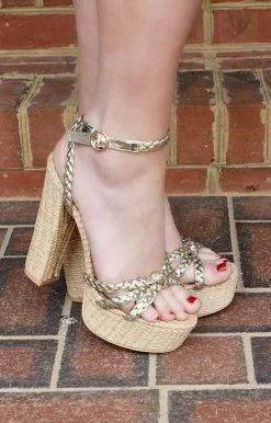 DDK Footwear - MINDEE-88 - 2822 SHOES Above All Else Heels - Gold