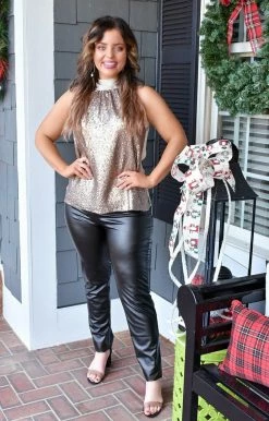 Vision - P121PP - 12921 Figured It Out Faux Leather Leggings - Black BOTTOMS 5 Vision - P121PP - 12921 Figured It Out Faux Leather Leggings - Black BOTTOMS