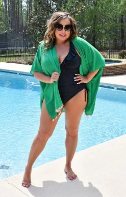 Spin USA - 5001 - 41421 Thinking Of Summer Kimono - Emerald