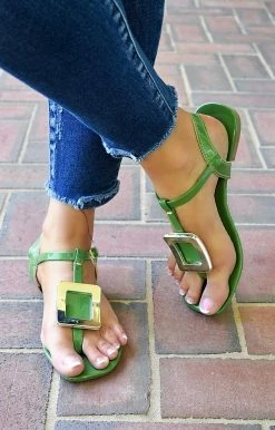 Impexsa Corp - RING-5 - 42322 Comes With Time Sandal - Green SHOES