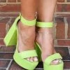 Impexsa Corp - STELLA-3 - 6722 SHOES All The Sass Heel - Lime