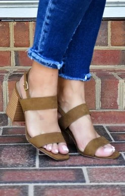 East Lion - DORCAS-81 - 102221 Double Crossed Heels - Coffee SHOES