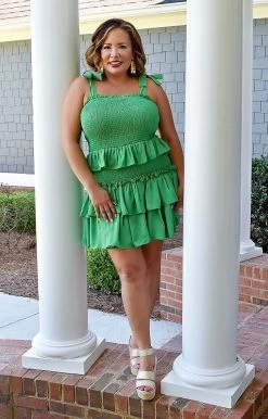 TCEC - CD02083 - 4622 Beginning To Wonder Dress - Kelly Green DRESSES