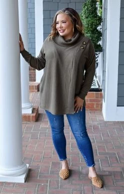 Staccato - 53128PP - 11322 Innocent Fun Sweater - Olive TOPS