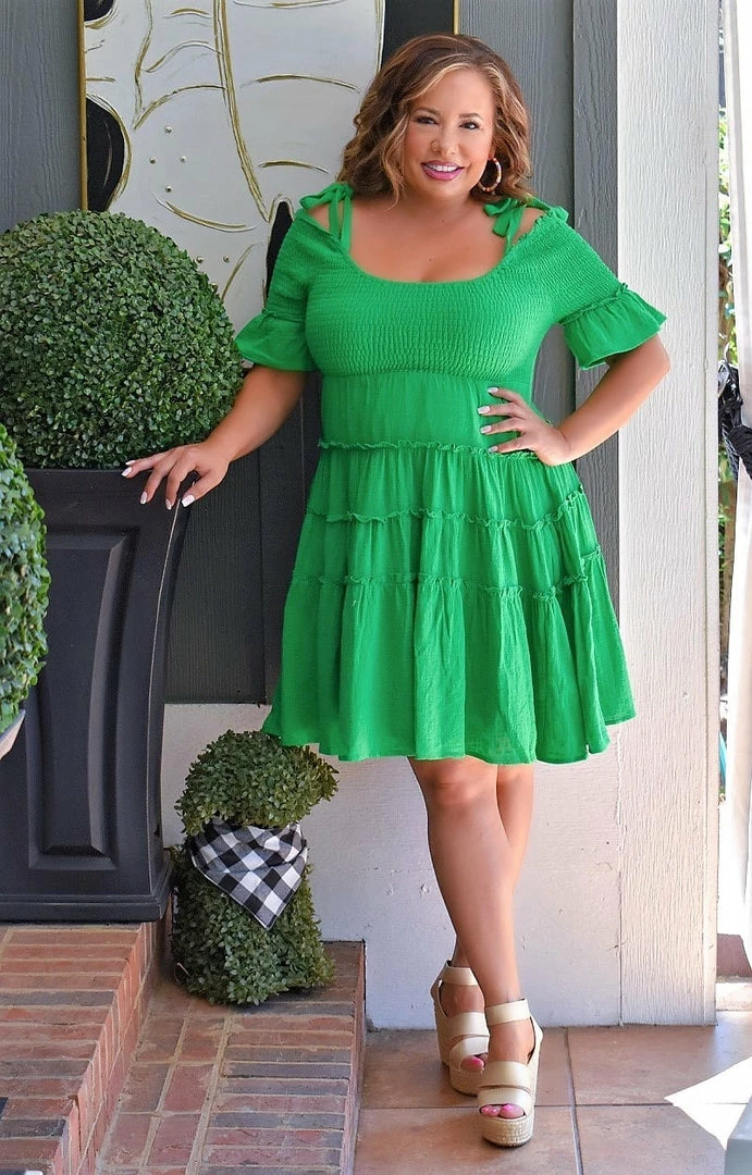 White Birch - D90050P - 32222 Steady Heart Dress - Kelly Green 4 White Birch - D90050P - 32222 Steady Heart Dress - Kelly Green