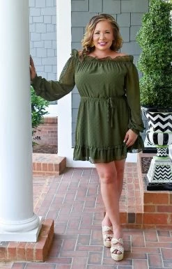 Heimish - HD1121 - 5522 Totally Worth It Dress - Olive DRESSES