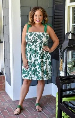 Staccato - 71443PP - 51522 Love Connection Floral Dress - Green DRESSES