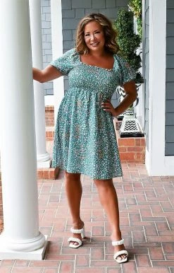 First Love - D1141 - 71122 Weekend Brunch Floral Dress - Green/Multi DRESSES 7 First Love - D1141 - 71122 Weekend Brunch Floral Dress - Green/Multi DRESSES