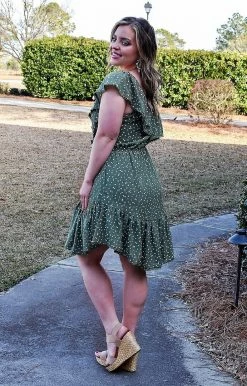 Davi & Dani - DD2820APER - 12622 DRESSES On Your Time Floral Dress - Sage