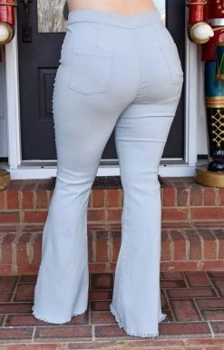 HeySon - EP1009PD - 1122 Keeping It Casual Flare Pants - Slate BOTTOMS