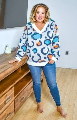 Andree - P17436-PP - 102020 Sweaters Do What I Want Leopard Print Sweater