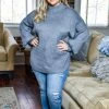 Davi & Dani - PWT92158PER - 121620 All That You Do Sweater - Gray Sweaters