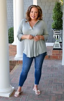 Heimish - BL-ST1002S - 21522 Around The Clock Top - Sage