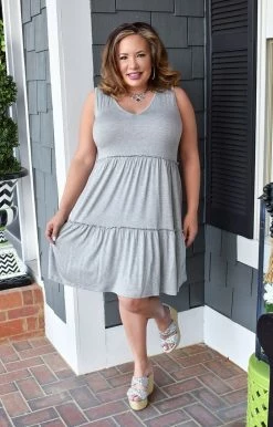 Heimish - BL-SD1286S - 22022 Once Upon A Time Dress - Heather Gray