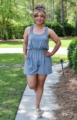 HeySon - HB9073PD - 5622 BOTTOMS Admired By You Romper - Gray