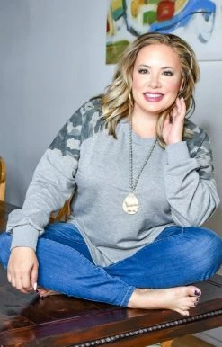 Southern Grace - 6454E - 111120 Won't Be Hiding Pullover - Camo/Gray Sweaters 5 Southern Grace - 6454E - 111120 Won't Be Hiding Pullover - Camo/Gray Sweaters