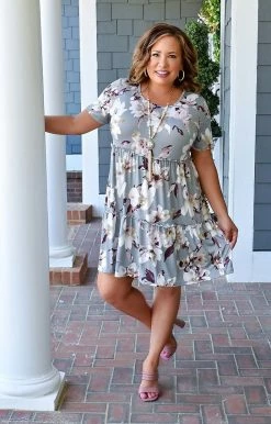 Heimish - BL-SD1197-18 - 32522 DRESSES Always My Favorite Floral Dress - Slate