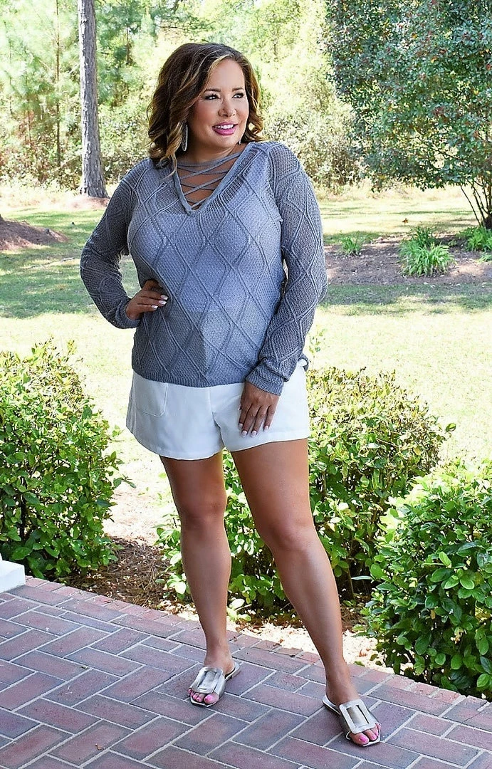 143 Story - ITM8160-PP - 4222 Weekend In Malibu Top - Gray 4 143 Story - ITM8160-PP - 4222 Weekend In Malibu Top - Gray