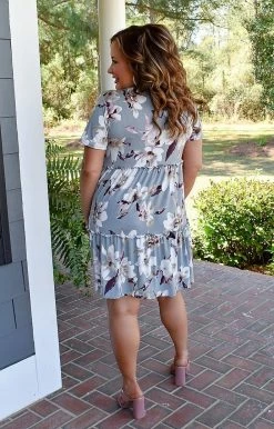 Heimish - BL-SD1197-18 - 32522 DRESSES Always My Favorite Floral Dress - Slate