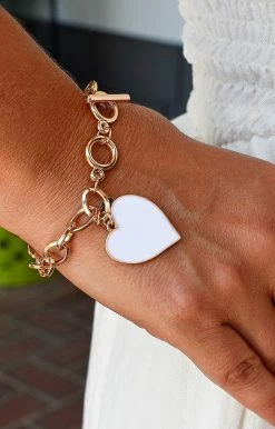 What's Hot - QB2236GDWH - 62922 Your Heart & Soul Bracelet - White