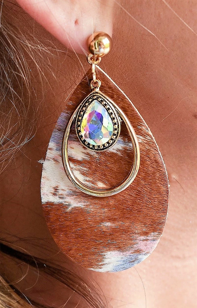 Southern Grace - AE9638CH - 52822 Space Cowgirl Earrings - Brown Accessories 2 Southern Grace - AE9638CH - 52822 Space Cowgirl Earrings - Brown Accessories