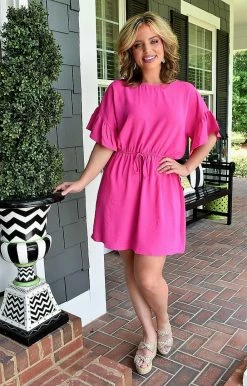 First Love - D11648 - 71822 Stepping Out Dress - Hot Pink