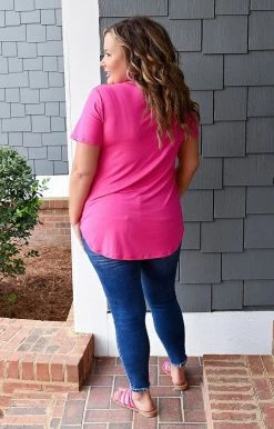 Heimish - BL-ST1644S - 32822 Back For You Top - Fuchsia TOPS 6 Heimish - BL-ST1644S - 32822 Back For You Top - Fuchsia TOPS