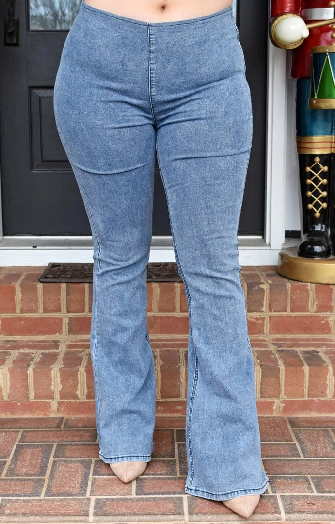 HeySon - EP1011PD - 1322 Noticed By All Flare Jeans - Light Wash 1 HeySon - EP1011PD - 1322 Noticed By All Flare Jeans - Light Wash