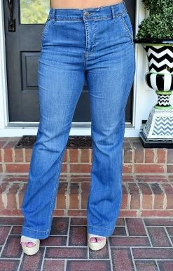 Boom Boom Jeans - MVL20709Z - 4622 Glamour Girl Mid-Rise Flare Jeans BOTTOMS