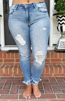 Kancan - 6204M - 62521 All The Attention Distressed Skinny Jeans BOTTOMS