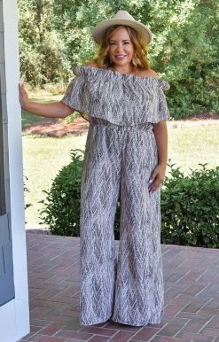 Caramela - CR5250-CHRISTINA - 92821 I Adore You Snake Print Jumpsuit - Taupe BOTTOMS 7 Caramela - CR5250-CHRISTINA - 92821 I Adore You Snake Print Jumpsuit - Taupe BOTTOMS